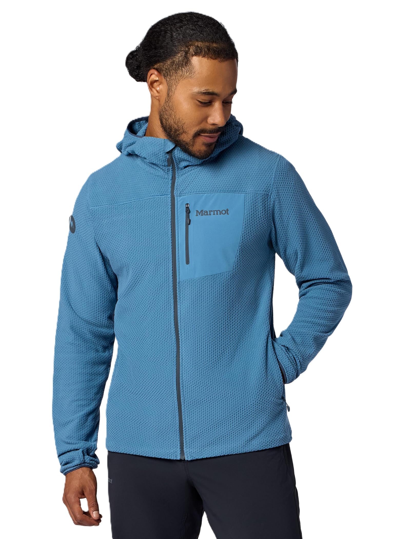 MARMOT AirFleece Performance Men’s Full-Zip Fleece Jacket — Stretch, Athletic Fit, Midlayer — Hiking, Climbing, Trekking