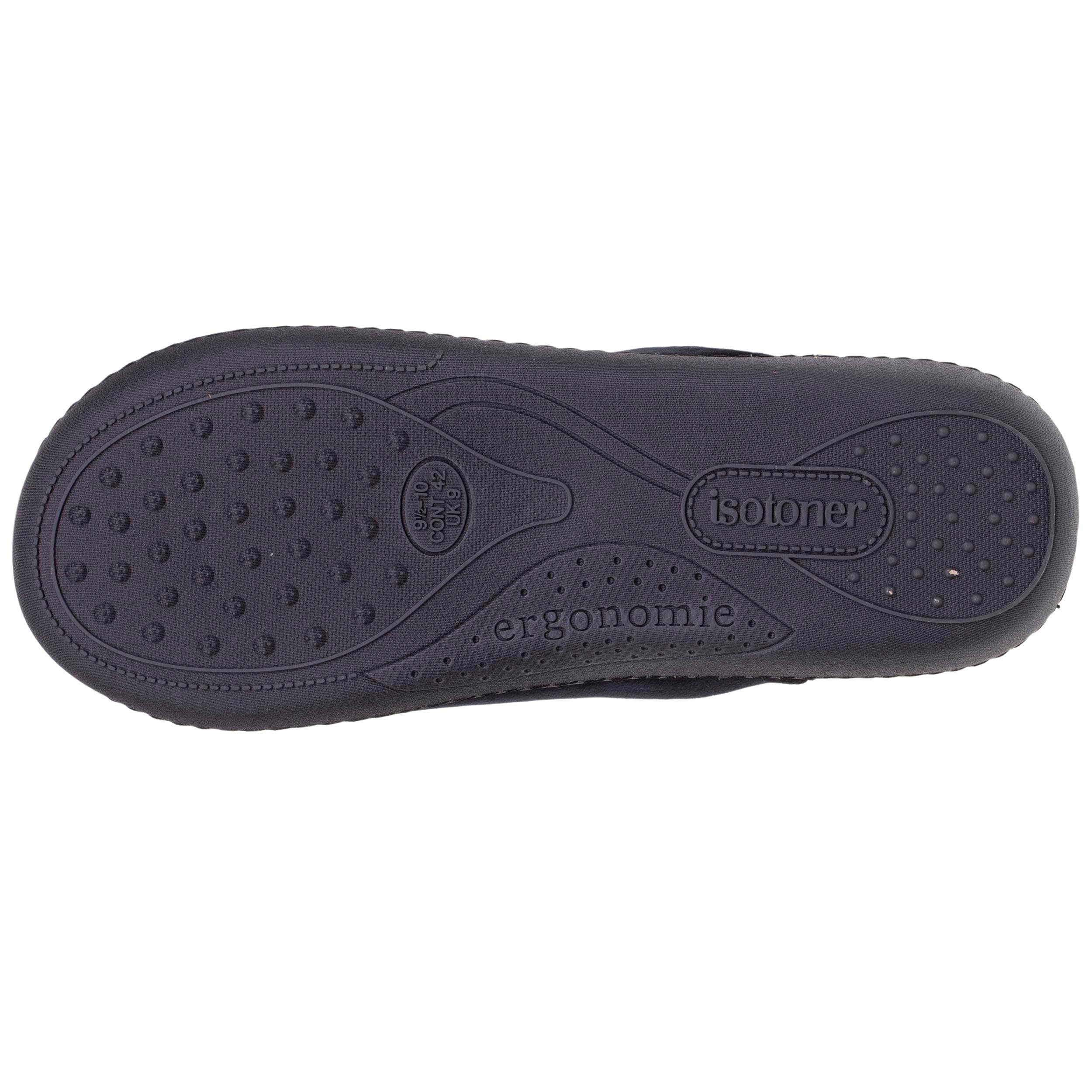 Isotoner Chaussons pantoufles Mules homme ultra confortables à mémoire de forme, intemporelles et élégantes,