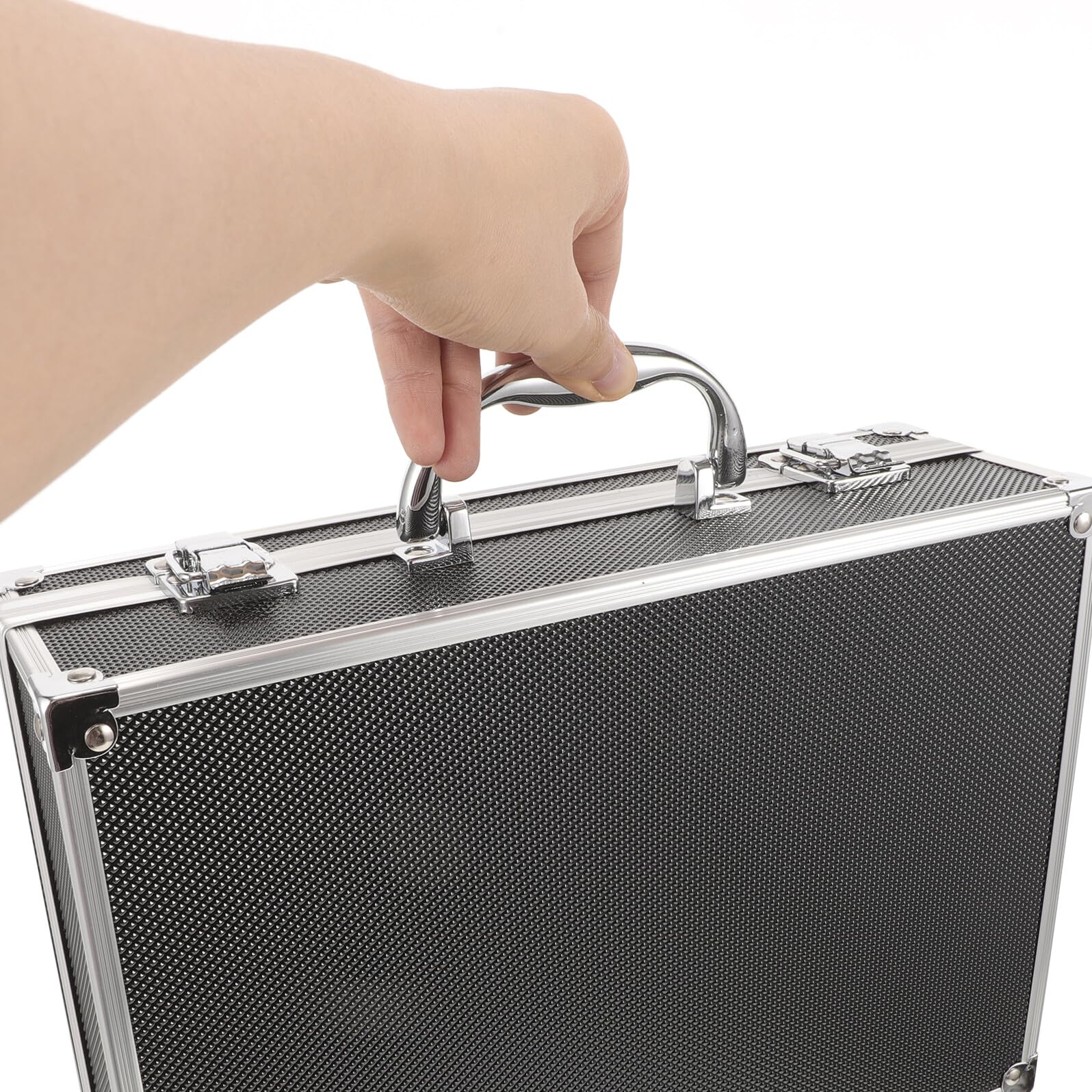 SHINEOFI Valigetta Portautensili in Lega di Alluminio Vuota Custodia Resistente e Leggera per Utensili Organizer Portatile Multiuso per Lavoro e Uso Esterno