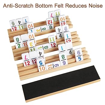 Amazon.com: ELONGDI Mexican Train Dominoes Set with 4 Wooden