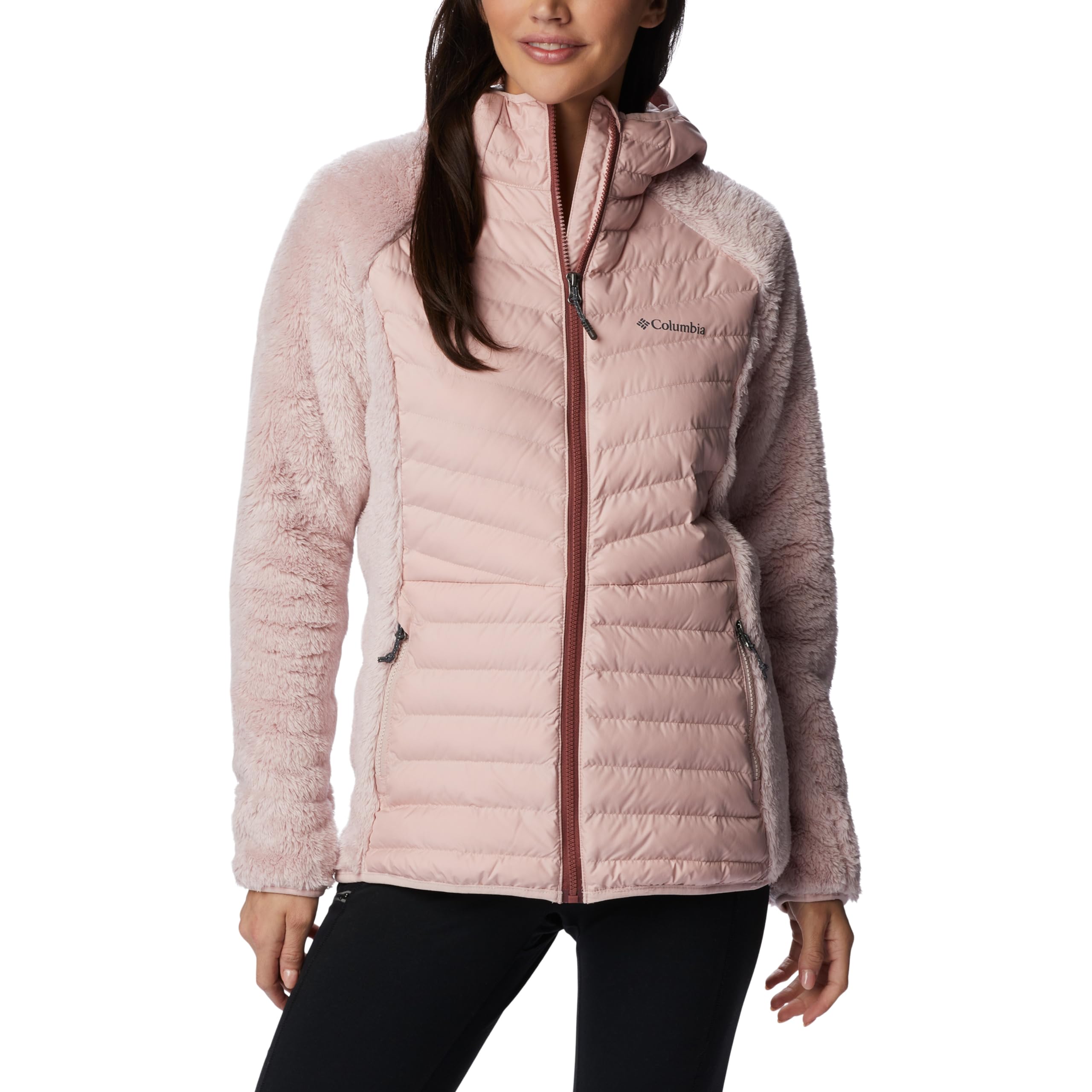 Columbia Womens Powder Lite Sherpa Hybrid Jacket Puffer Jacket