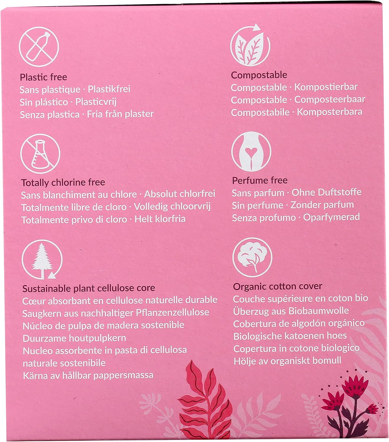Natracare Ultra Extra Pads with Wings, Long, Individually Wrapped, Made with Certified Organic Cotton, Ecologically Certified Cellulose Pulp and Plant Starch (1 Pack, 8 Pads Total)