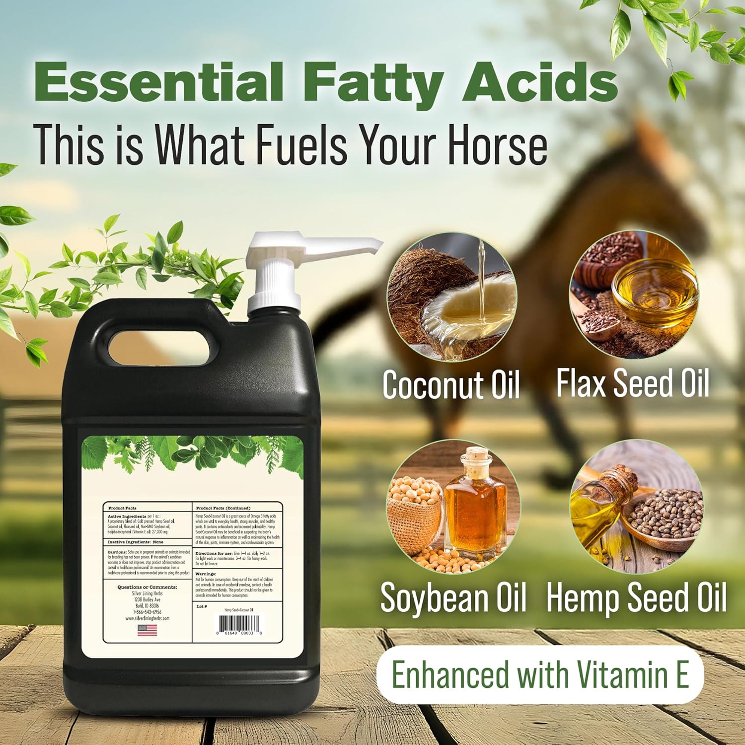 Silver Lining Herbs Senior Horse Supplement Bundle – Omega Stride, Total Body Support & Joint Supplement for Aging Horses – Immune, Digestive, Joint, Energy & Vitality Support