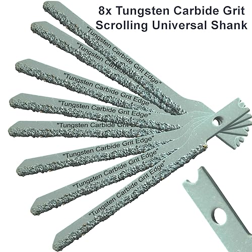 Miniatura 5 de Scroll Carburo Jigsaw Blade U Shank Set 8 cuchillas de fibra de cemento para herramientas de revestimiento Hardie para paneles de yeso Jigsaw para