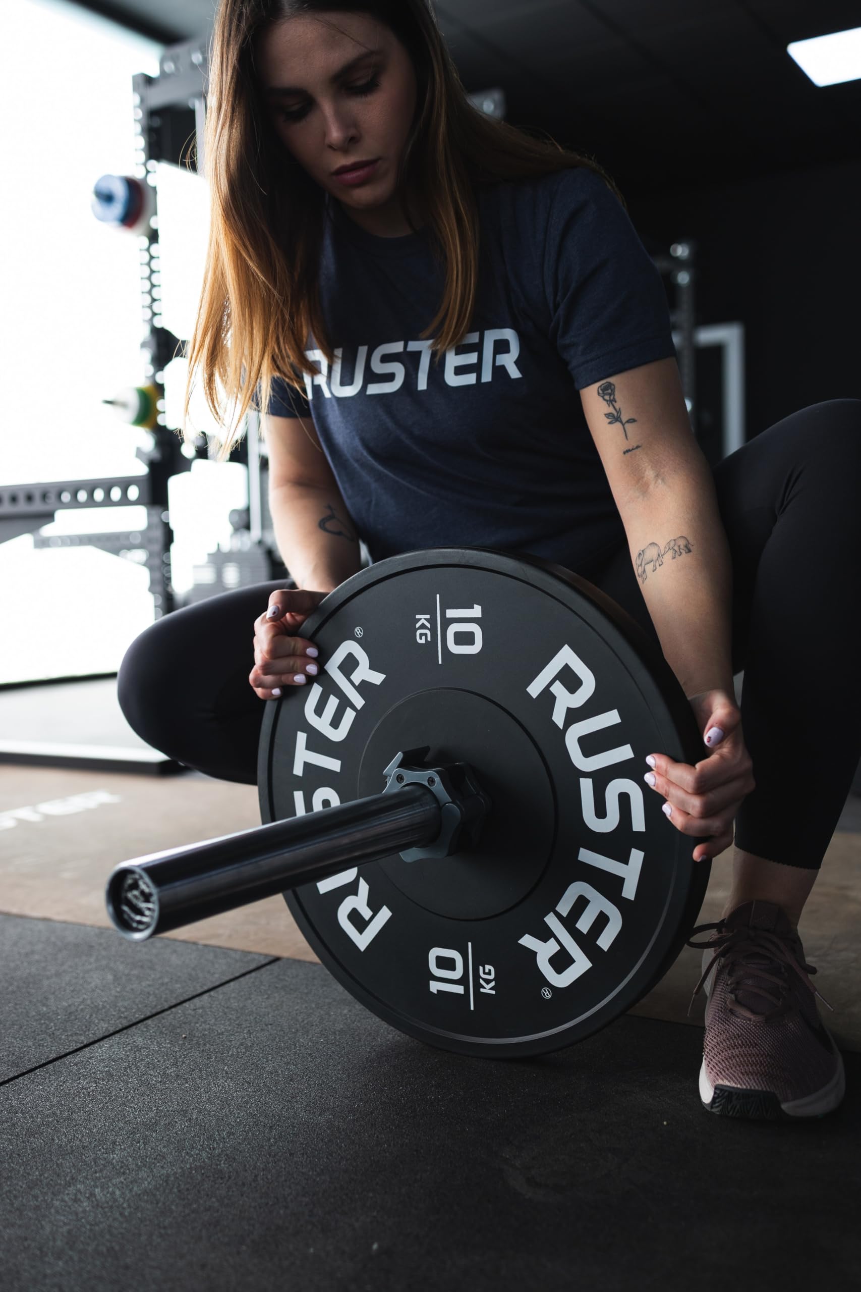 RUSTER Discos Olímpicos Bumper línea HOME - Pesas 5kg 10kg 15kg 20kg 25kg - Discos Pesas para Gym, Gimnasio en Casa, Halterofilia, Crosstraining y Pesos Fitness