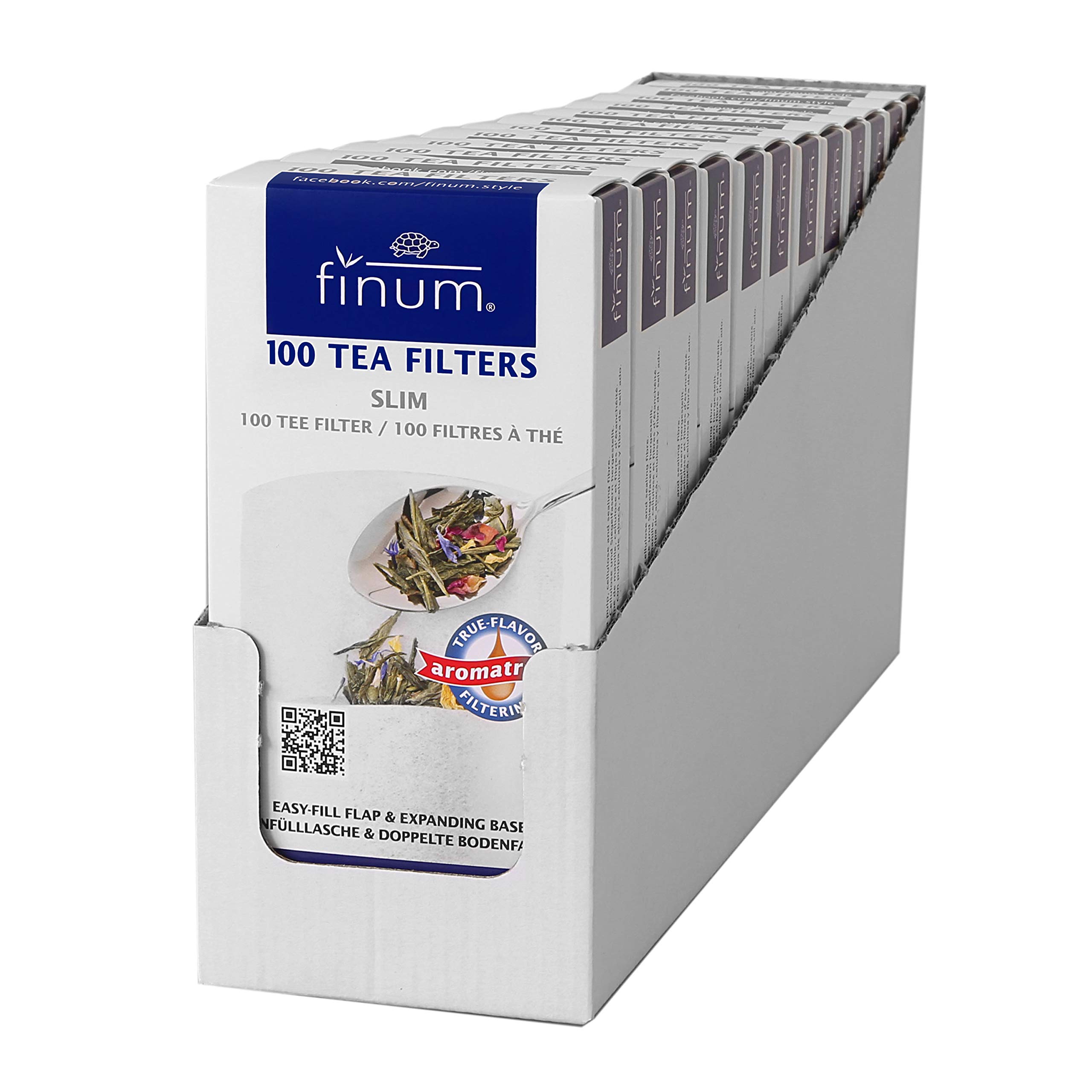 Finum® 100 Theefilters S (12 Dozen) - Papieren Filter voor Losse Thee, Grote Wegwerp Theepotfilter, Vulfles, Biologisch, FSC-Gecertificeerd - (155 x 75 mm Finum® 100 Theefilters S (12 Dozen) - Papieren Filter voor Losse Thee, Grote Wegwerp Theepotfilter, Vulfles, Biologisch, FSC-Gecertificeerd - (155 x 75 mm