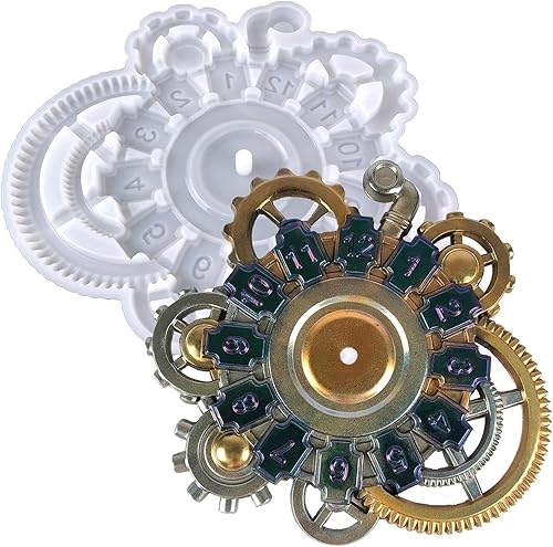Miniatura 4 de Moldes de resina de reloj DIY,Molde de silicona para reloj de engranajes para resina epoxi,Molde de fundición de resina para fabricación de