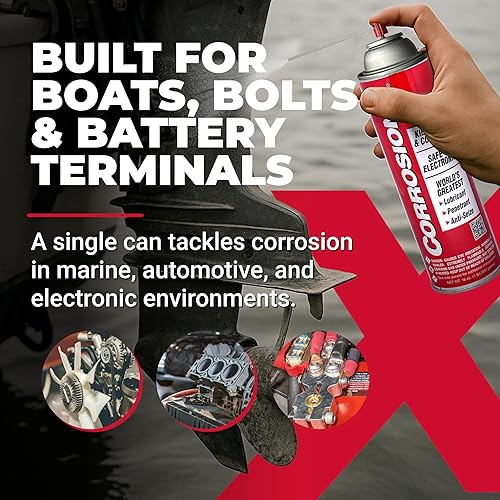 Miniatura 3 de CorrosionX Inhibidor de óxido, prevención de corrosión dieléctrica de fuerza industrial, lubricante y penetrante para uso marino, automotor