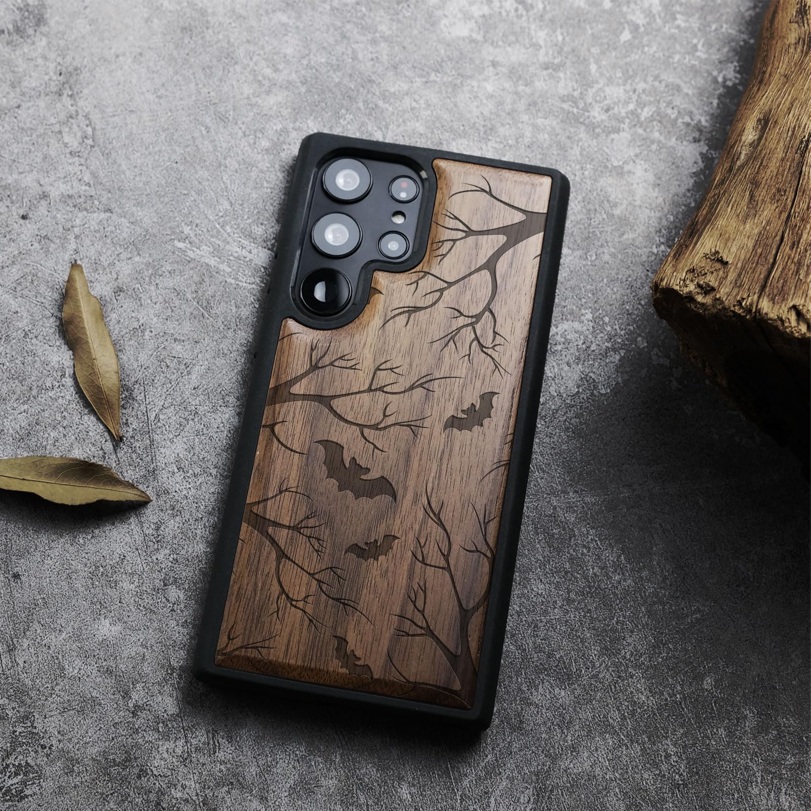 【色:ウォールナット】Carveit ウッドカバー 対応 Galaxy S24 Amazon.com: Carveit Wood Case for Galaxy S24 Ultra Case