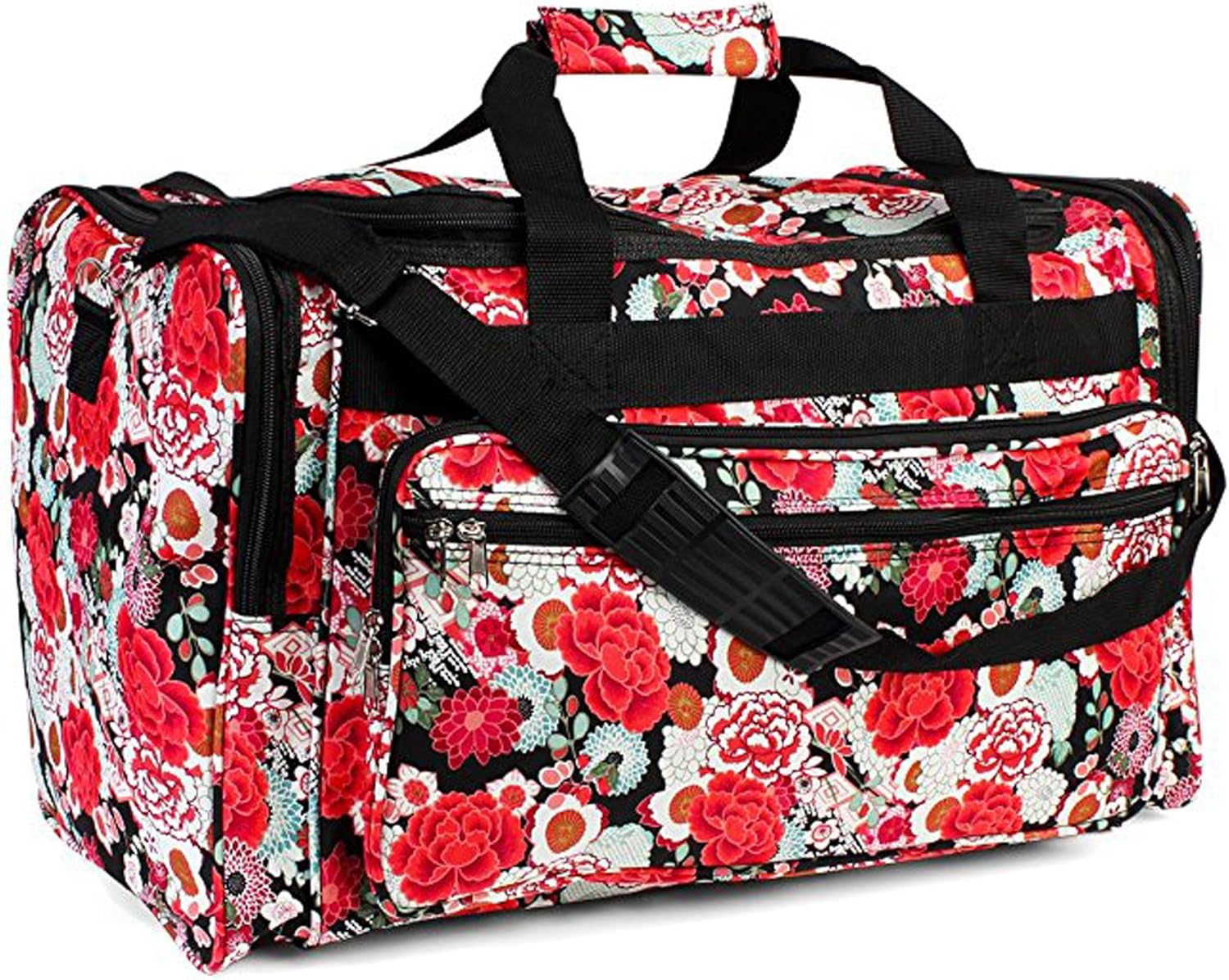 22" Fashion Multi Pocket Gym Dance Cheer Travel Carry On/Duffle Bag (Floral)
