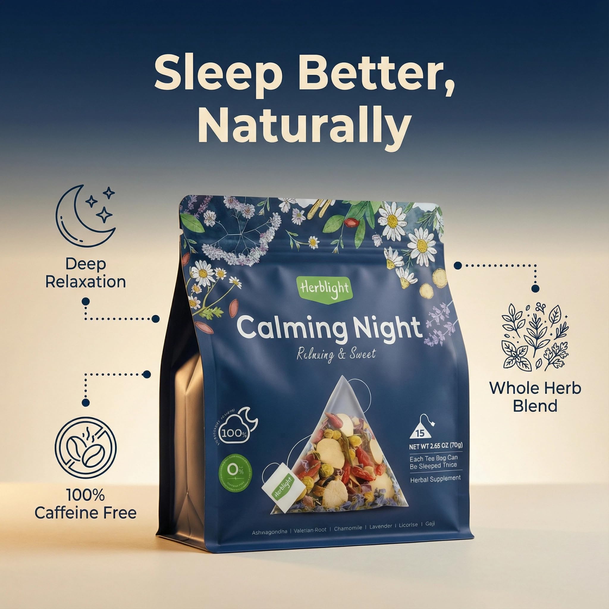 Amazon.com : Herblight Valerian Root Night Time Tea with Lavender