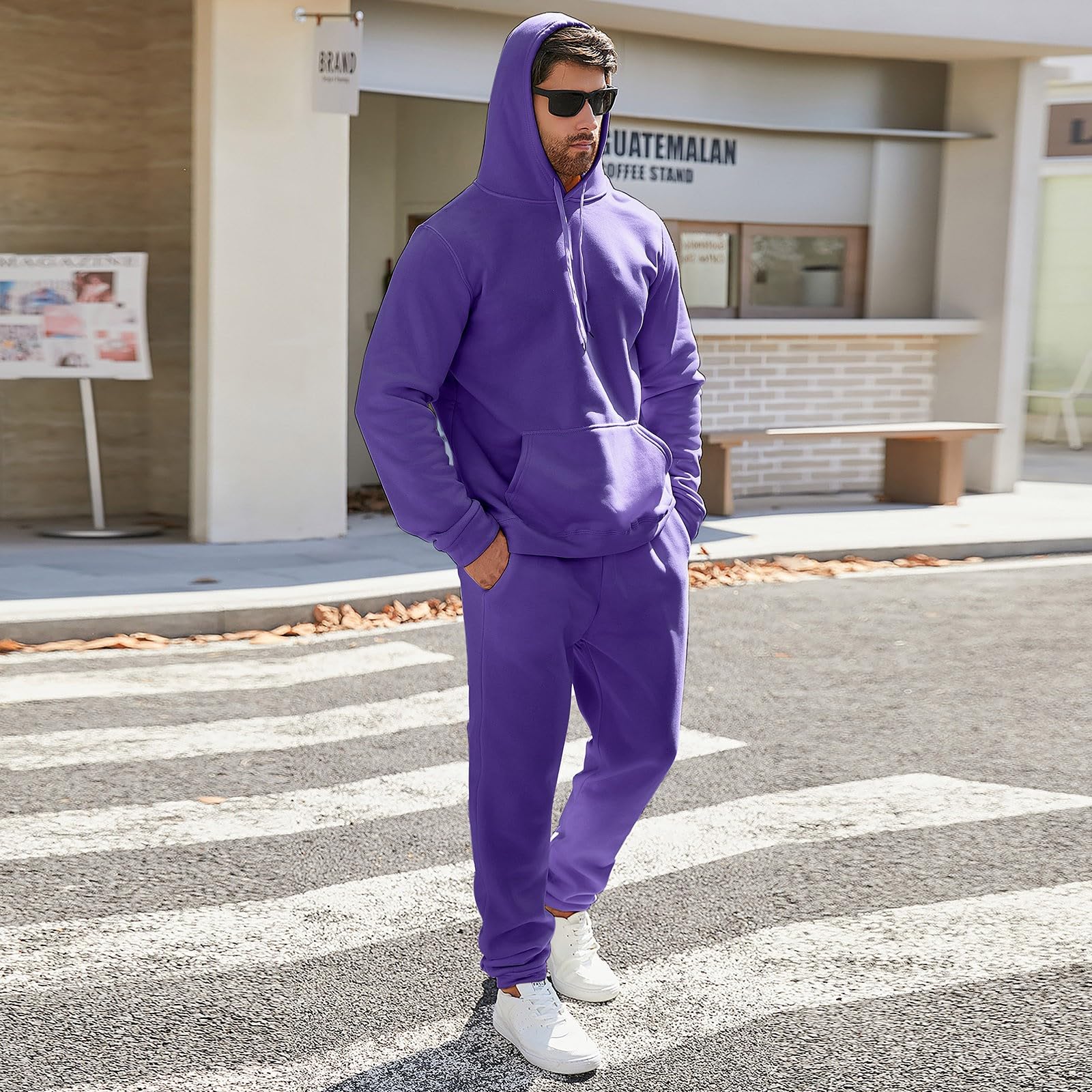 Oversized y2k Jogginganzug Trainingsanzug Herren Baumwolle Sportanzug Hausanzug Set Activewear Streatwear Jogging Anzug Freizeitanzug Mit Baggy Hoodie Und Jogginghose