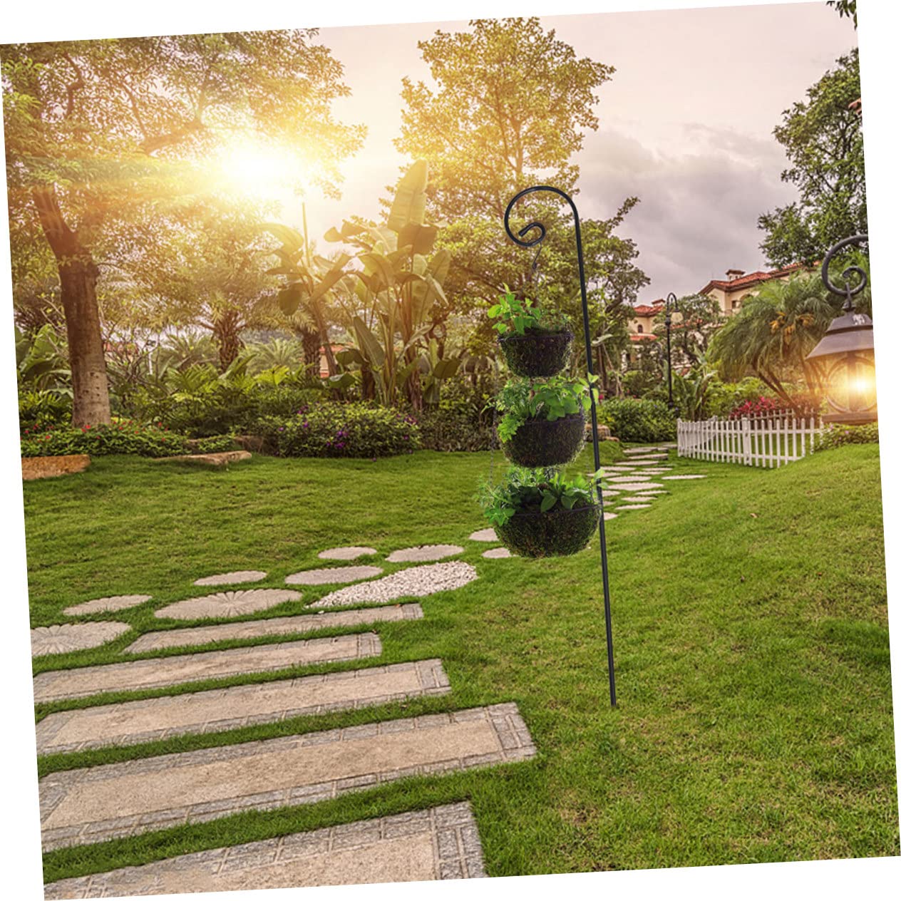 Toddmomy 3er Set Schäferhaken Für Den Garten 120cm Und Rostfrei Ideal Für Vogelfutterstationen Und Laternen Schwarze Farbe Perfekter Garten Zubehör Haken