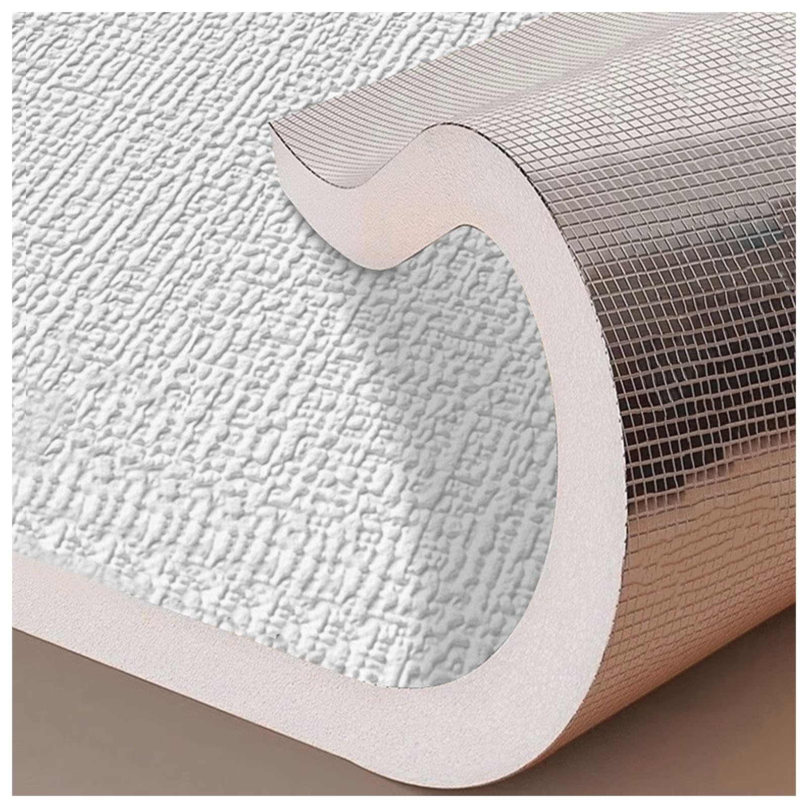 Papel Tapiz Térmico Aislante, Adhesivo de Pared de 9 mm de Grosor, 3D de Lino, Impermeable, a Prueba de Humedad, Insonorizado, Autoadhesivo para Decoración de Paredes