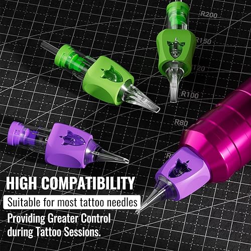 Miniatura 27 de Kit de tatuaje, Wormhole Tattoo Kit de máquina de tatuaje, kit de pistola de tatuaje, agujas de cartucho, kit de bolígrafo de práctica de tatuaje