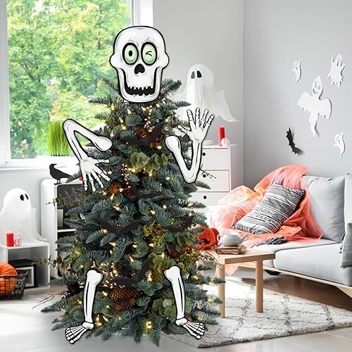 Miniatura 10 de Decoración para árbol de Navidad de Papá Noel, brazos y piernas, adornos decorativos de árbol de Navidad, decoración divertida para interiores y