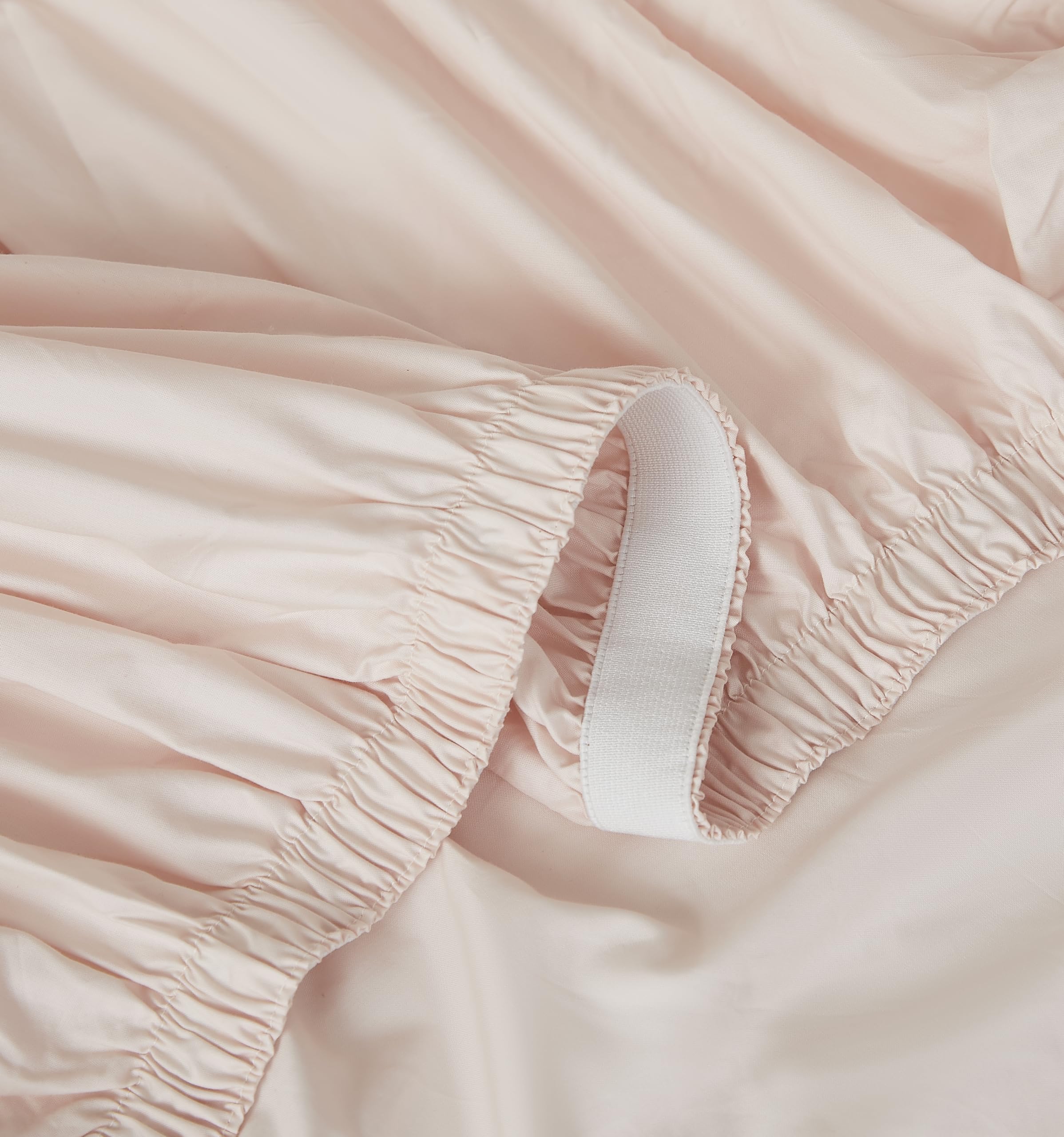 Linen Closet Ultimate Parure de lit 4 pièces en Percale Blush Queen Size