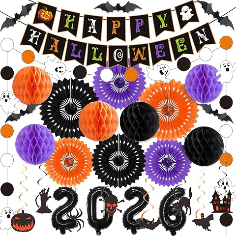 Ainiel 39-Piece Halloween Party Decoration Set with 2026 Foil Balloons