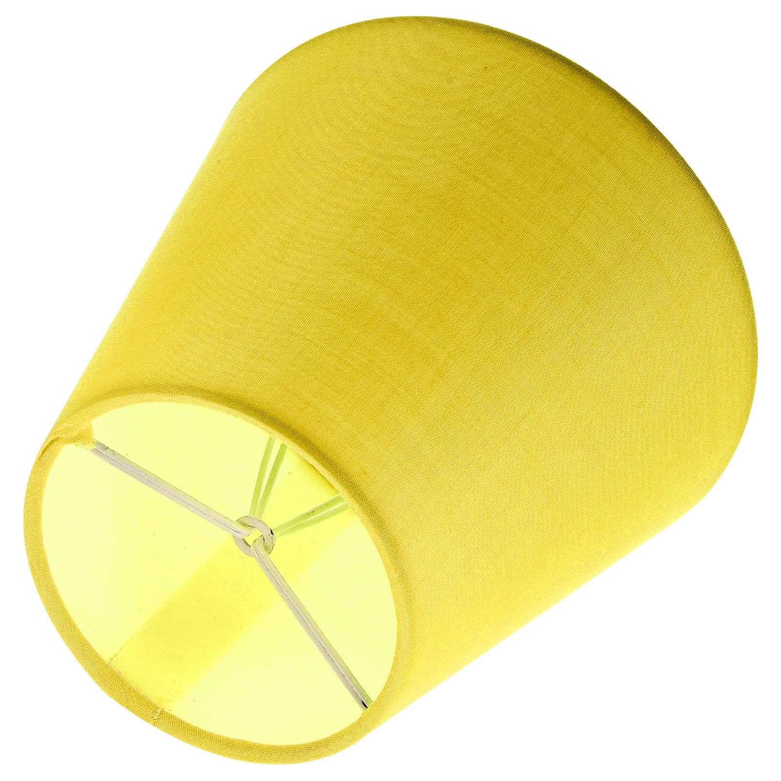 DOITOOL Fabric Clip-On Lampshade Small Table Lamp Shade in Lemon Yellow for Desk and Floor Lamps Household Lighting Cover