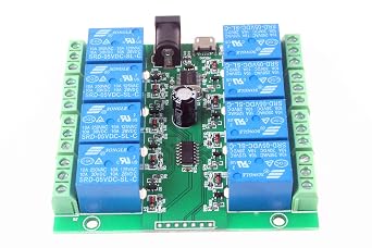 NOYITO 8-Channel Micro USB Relay Module USB Smart Control Switch USB Intelligent Control Switch