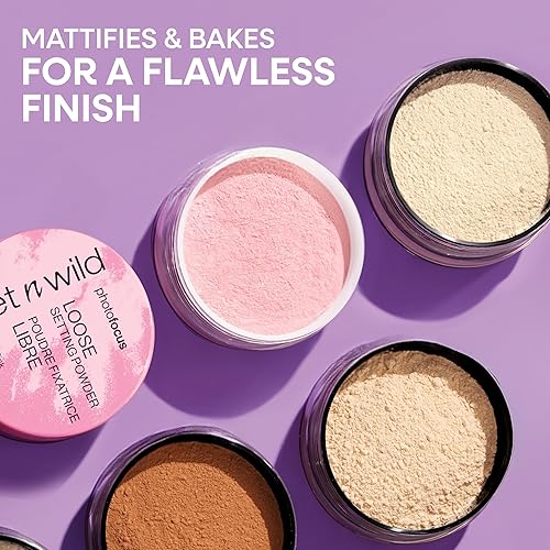 Miniatura 9 de Wet n Wild Photo Focus - Polvo de ajuste suelto para hornear, maquillaje iluminador, tonos de piel de media profundidad a profunda, profundo