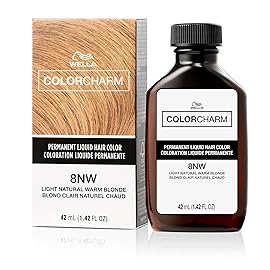 COLORCHARM Permanent Liquid Hair Color for Gray Coverage| 008NW Light Natural Warm Blonde | 1.4 Fl Oz