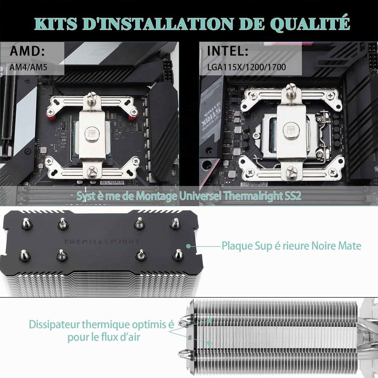Thermalright Assassin X 120R SE V2 Refroidisseur d’air de processeur,Refroidisseur de processeur de ventilateur silencieux PWM de 120mm,Couleur de lampe fixe,pour AMD AM4 AM5/Intel 1700/1150/1151/1200