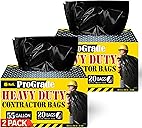 Reli. Contractor Garbage Bags 55 Gallon | 40 Trash Bags | Heavy Duty | Black Contractor