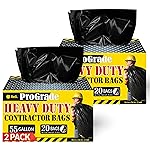 Reli. Contractor Garbage Bags 55 Gallon | 40 Trash Bags | Heavy Duty | Black Contractor