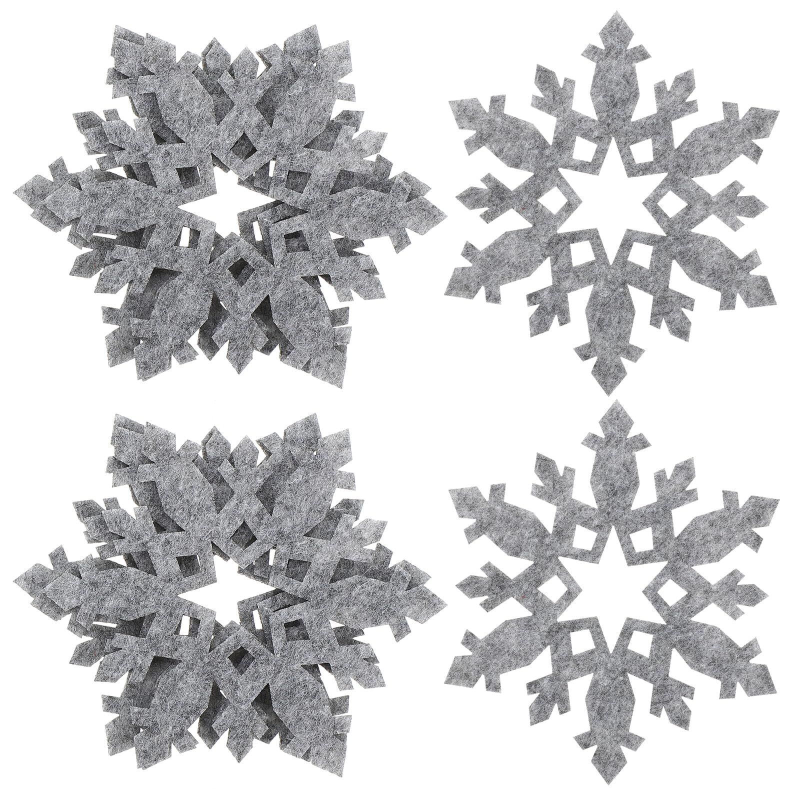 Dessous de verre en feutre gris étoile set de table de Noël isolant thermique IMIKEYA