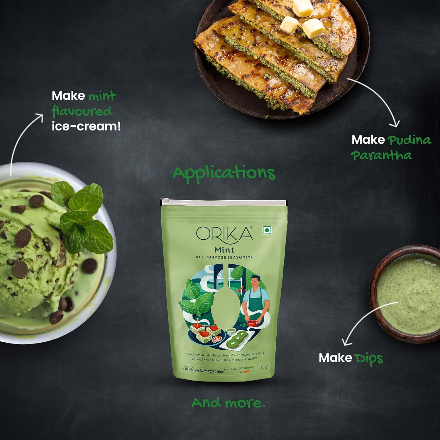 Orika Mint Seasoning | Pudina Powder, 75 g
