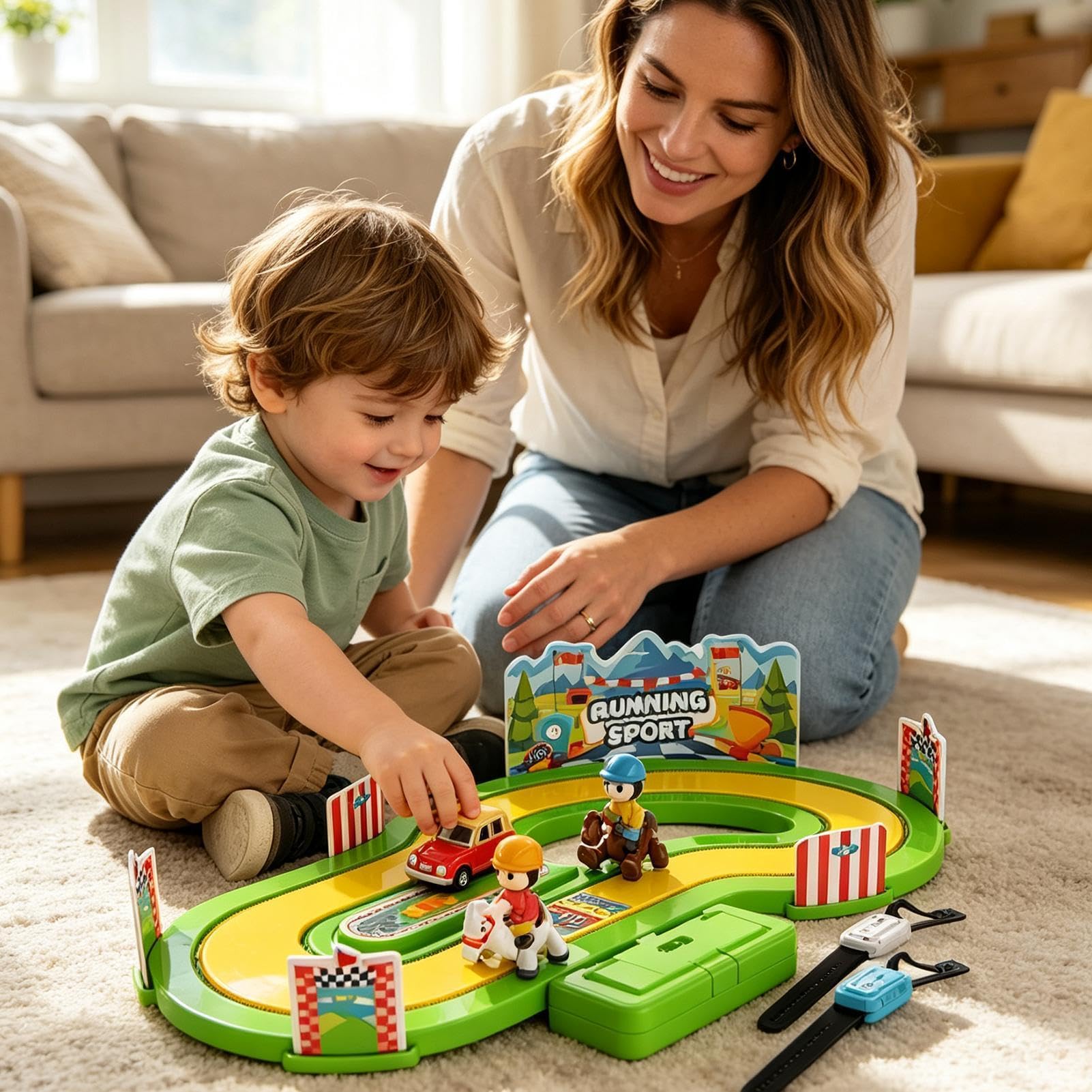 Juego de Carreras con Sensor de Movimiento: Actividad interactiva competiti | Juego de mesa inalámbrico con pista de movimiento para de cumpleaños, escuela, adultos, estudiantes mayores de 4 años