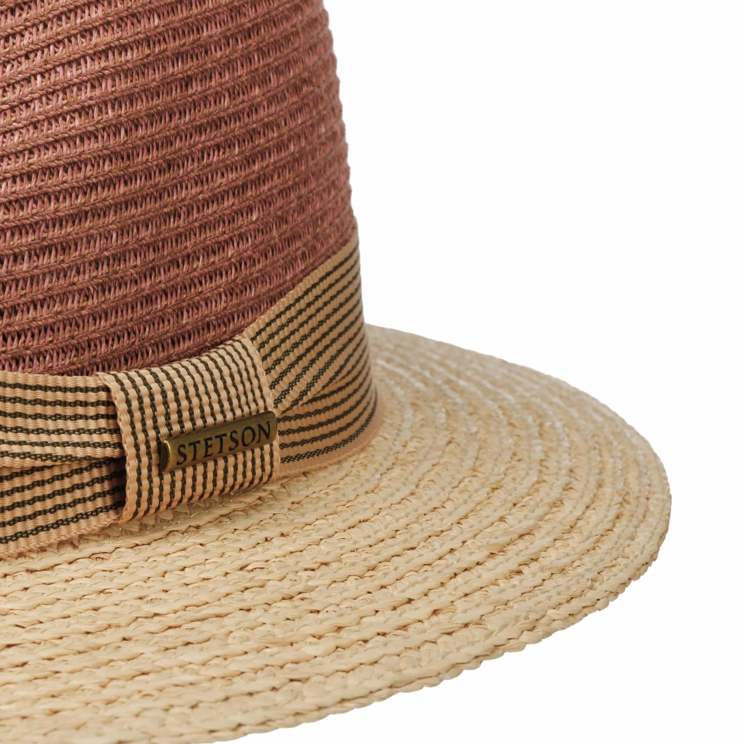 Stetson Twotone Traveller Chapeau de Paille Raphia Bicolore Homme Printemps Ete