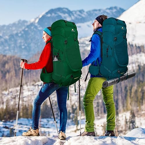 Miniatura 6 de N NEVO RHINO - Mochila de senderismo con marco interno 50, 60, 65, 70 y 80 L, mochila impermeable para escalar, camping, con cubierta de lluvia | 20