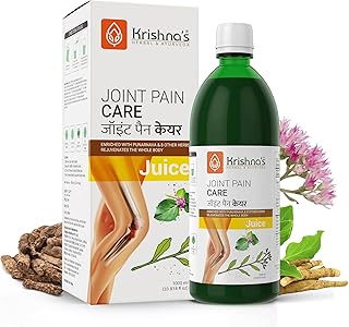 KRISHNA'S HERBAL & AYURVEDA Joint Pain Care Juice - 1000 Ml | Natural Pain Reliever |9 Powerful Herbs Like Rasana, Kutaki, Daru Haridra Ashwagandha Strengthens The Muscle