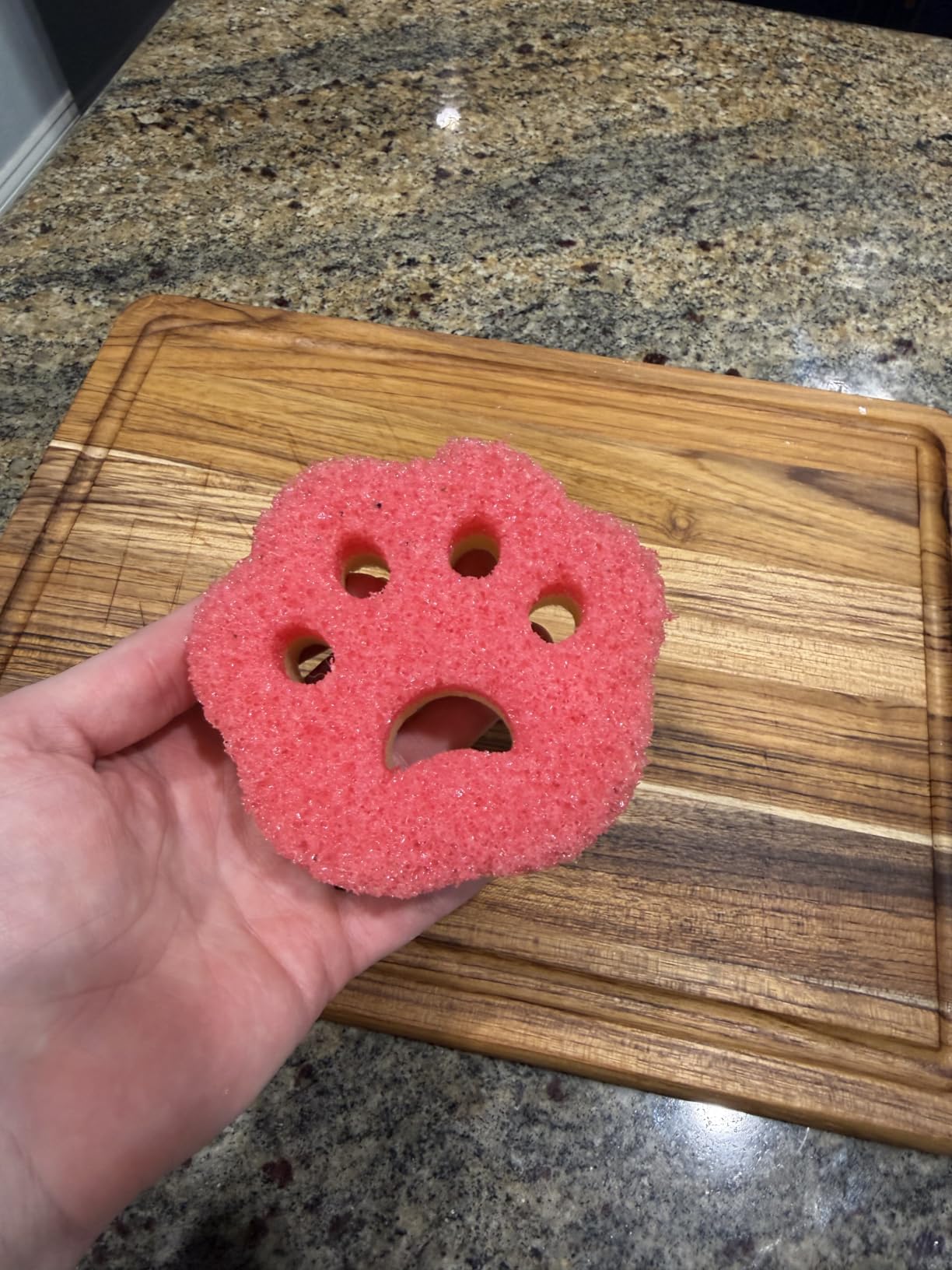 Customer photo of Dual-Sided Cat Paw Scrub Sponges