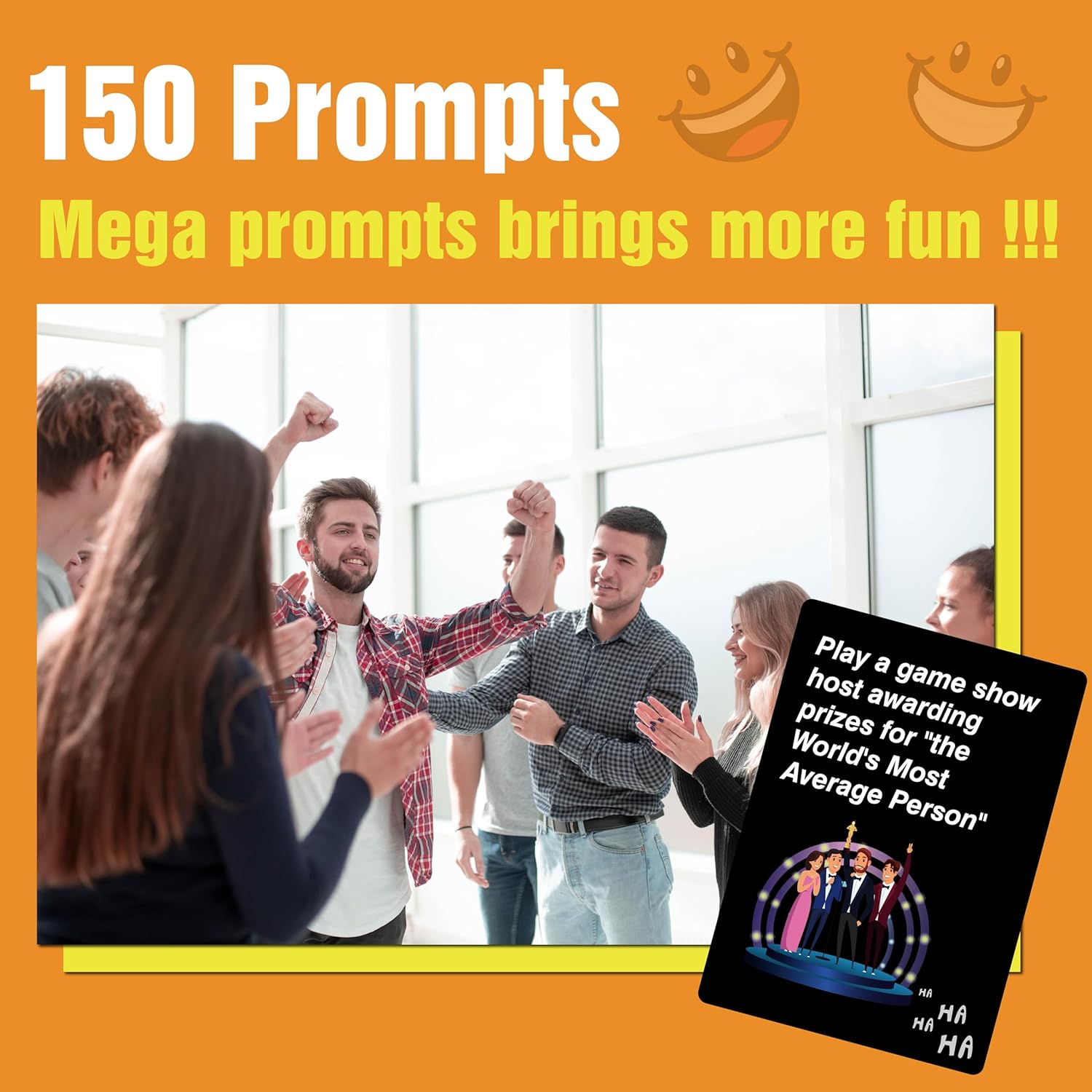 Laughers Losers Funny Hilarious Silly Party Card Game for Teens and Adults, 150 Prompt Cards Games for Family Game Nights, Graduation Gifts, Gatherings, & Parties Ages 14+