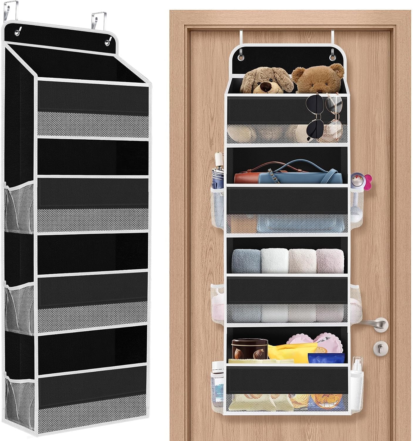 2 Pcs Over The Door Organizer Large Capacity Hanging Storage Room Organizer thumbnail