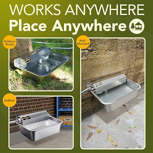 Miniatura 4 de Dispensador automático de agua para perros de 2 galones, dispensador de agua para perros de acero inoxidable 304 para granja, pollo, mascotas