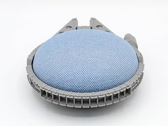 Smart Home Speaker Wall Mount Spaceship-Inspired Holder Stand for Compact Voice Assistants (Blue Sparkle)