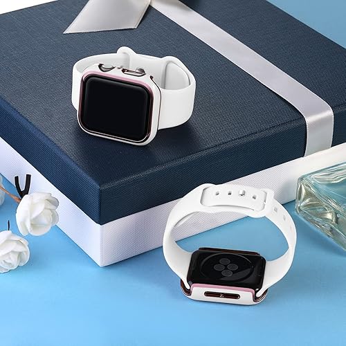 Miniatura 6 de GEAK Funda compatible con Apple Watch de 1.732 pulgadas, carcasa protectora completa de policarbonato duro para iWatch Series 654321 para mujeres y