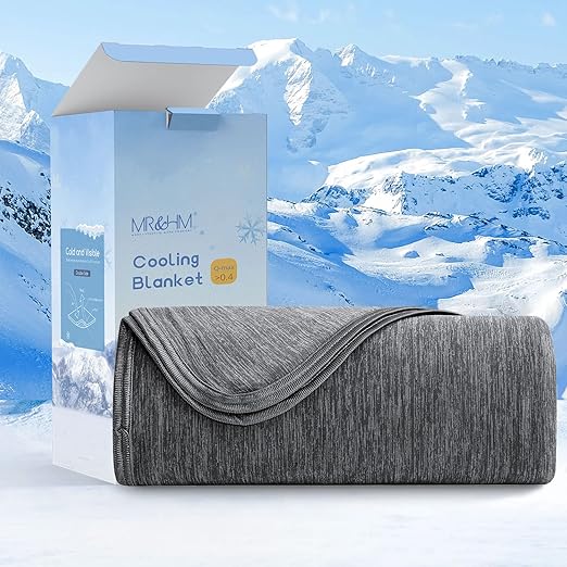 MR&HM Cooling Blanket King, Breathable Summer Blanket for Hot Sleepers