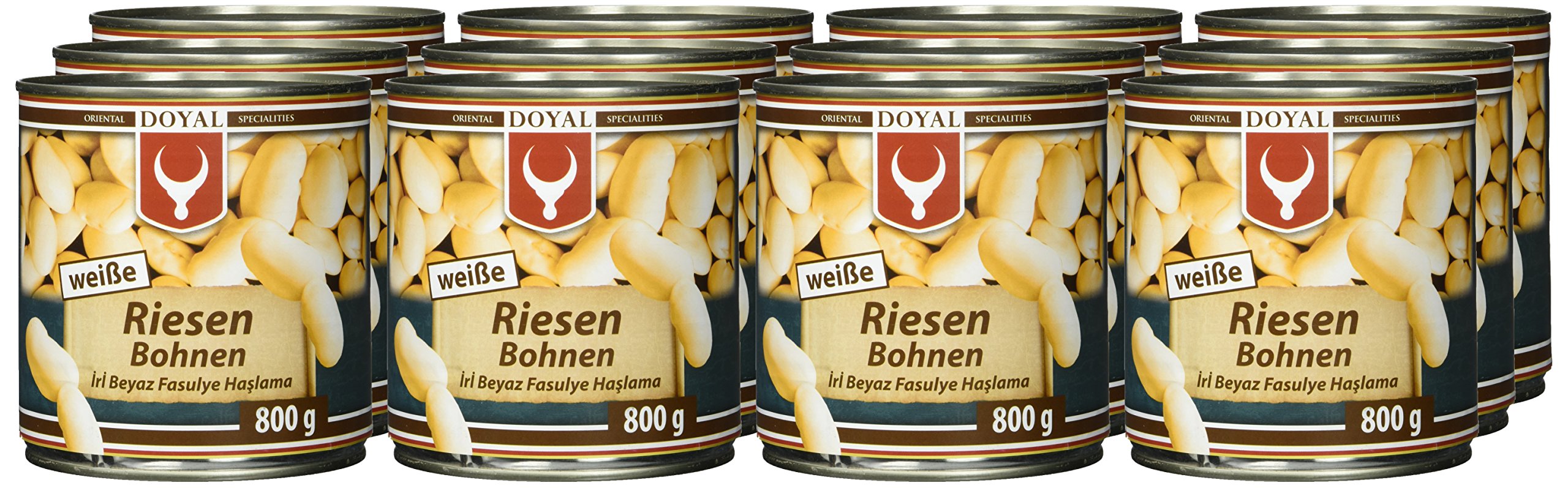 Doyal Weiße Riesenbohnen, in Lake vorgekocht, 12er Pack (12 x 800 g)