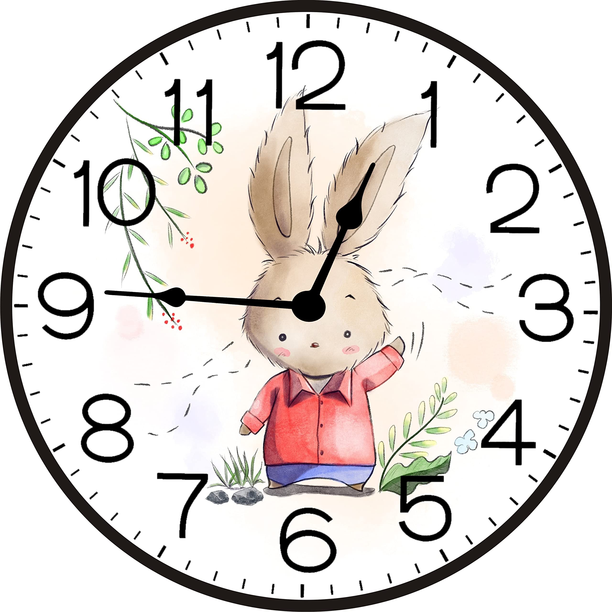 Kartik Kids Themed Designer Round Wooden Wall Clock Without Glass Non-Ticking Classic Clock Battery Operated Round Easy to Read for Room/Home/Kitchen/Bedroom/Office/School-image-28