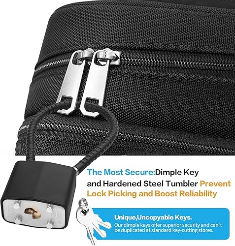 Miniatura 2 de YAODHADO - Cerraduras de equipaje con llaves, candados de equipaje pequeños para maleta de viaje, candado para cerradura de casillero, casillero de
