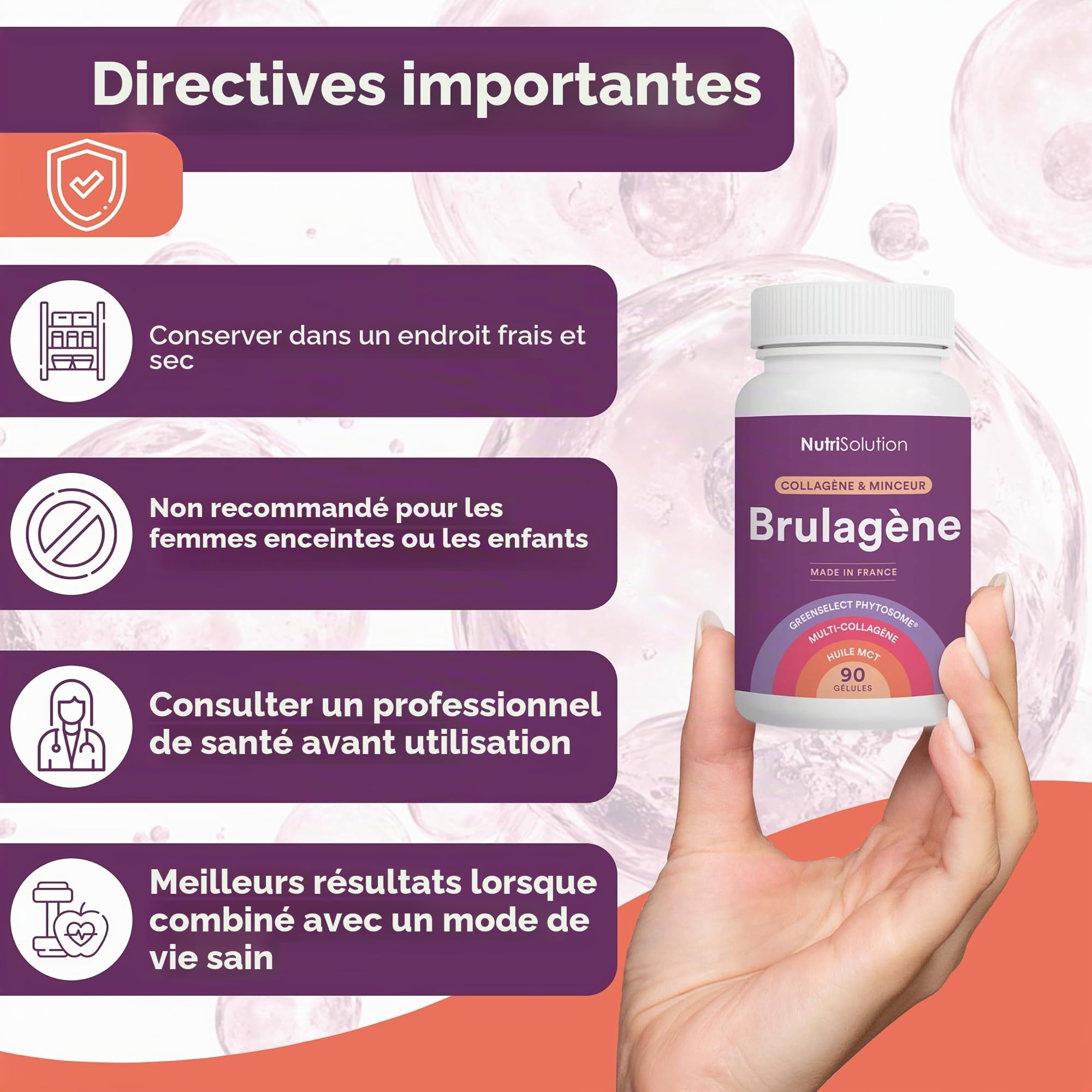Brulagène : Brûleur de Graisse Puissant avec Collagène - Pour une Perte de Poids Rapide et Efficace - Soutient le Métabolisme et la Santé de la Peau - 90 Gélules - Fabriqué en France (1)