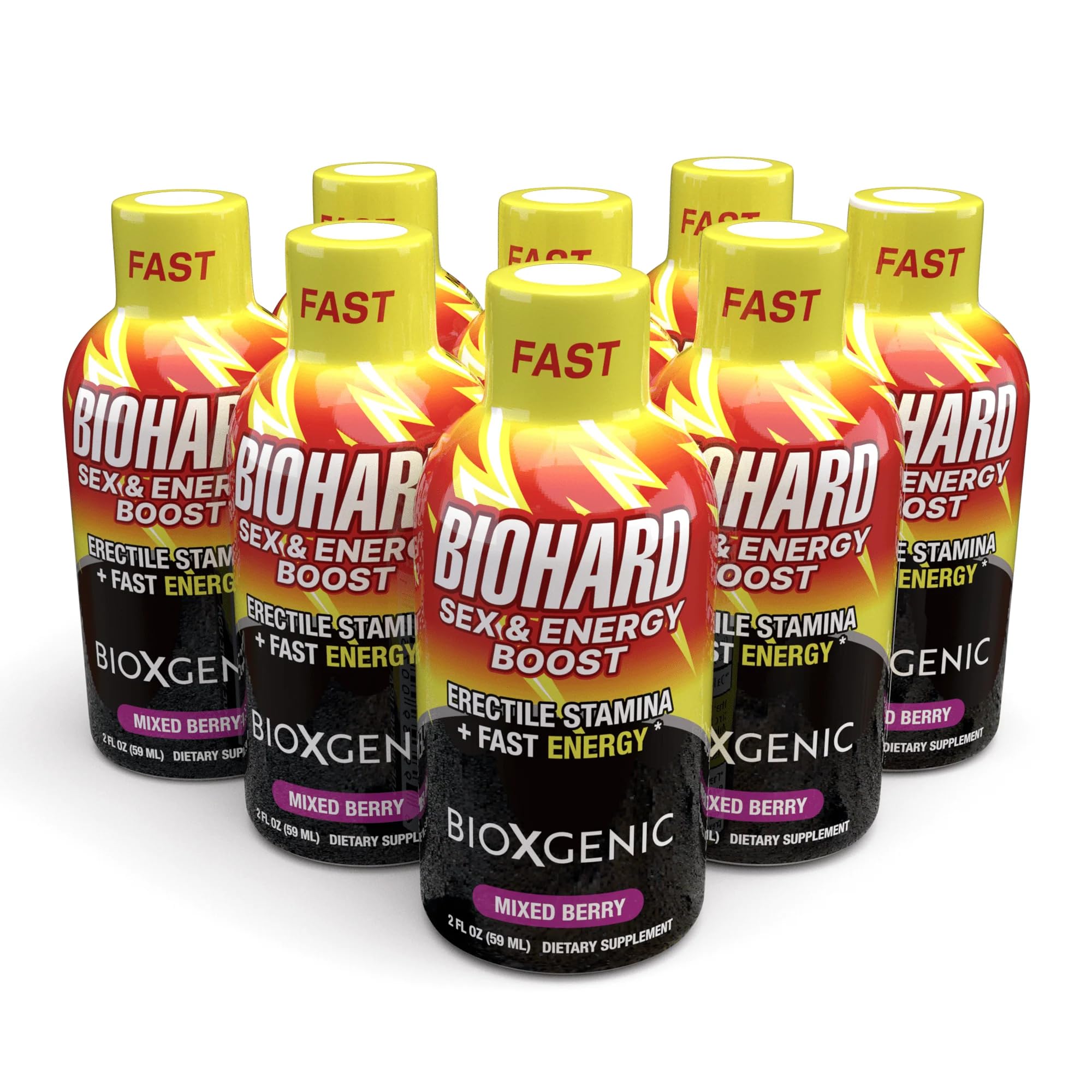 Amazon.com : BioXgenic BIOHARD - 2 fl oz, Pack of 8 - Mixed Berry
