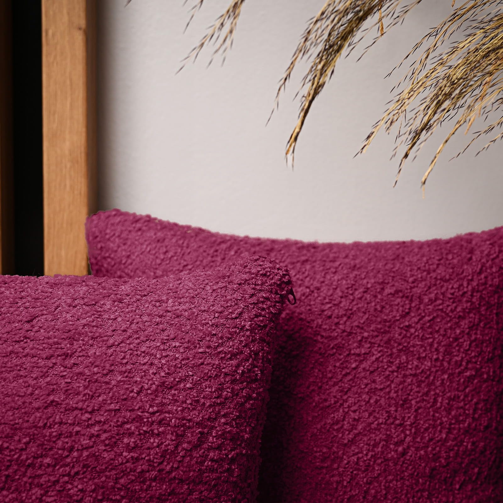Fodere per cuscini con palline con pompon carino Rosa Rosso Blu Avorio Fodera per cuscino solida Morbido velluto decorativo per la casa 45x45 cm per divano letto sedia
