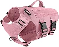 Vista 6 de ICEFANG GN3 - Arnés táctico para perros con 6 hebillas, chaleco Molle para perro con asa, cobertura de 3/4 del cuerpo, panel de gancho y bucle