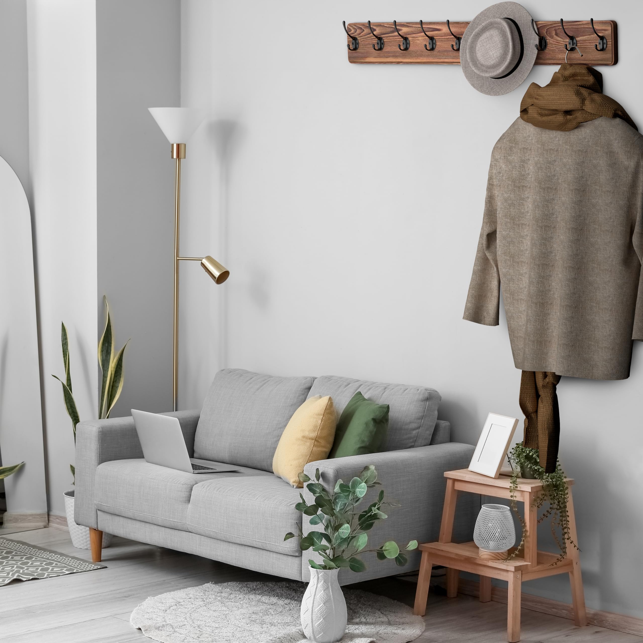 Sayoneyes Perchero De Pared Con 5 Ganchos Para Colgar 15 | Envío Gratis
